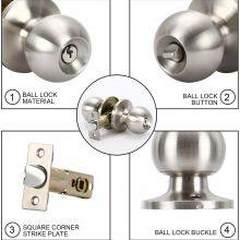 Grade 3 Residential Use Tubular Round Interior Knob Lock Door Handle thumbnail-4