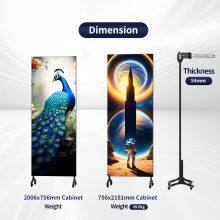 Super High Brightness Indoor Portable LED Display Double Side and Tri-Fold Poster Screen for Advertising thumbnail-2