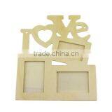Photo Frame Hollow Love Wooden White Base DIY Picture Frame Art