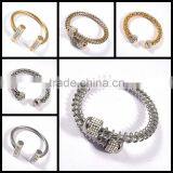 new gold chain design for men bangles stainless steel bracelet jewelry