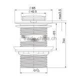 Watermark Western Style Basin Waste Chrome Polished Sink Drain Pop Up Without Overflow(K281) thumbnail-2