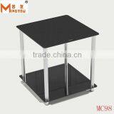 Best Selling cheap stainless legs glass side table