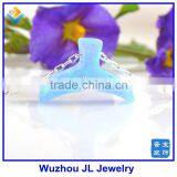 Fashion Shape Pendant Necklace 10*15MM Op06 Baby Blue Whale Tail Opal Pendant Necklace