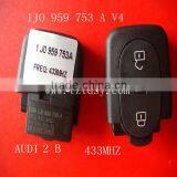 Tongda High Quality Key Remote 2 Button Remote Key( 1JO 959 753A) V4 433MHZ for Au-di thumbnail-1