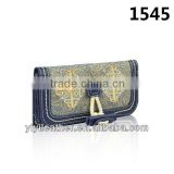 1545-2014 Latest embroidery canvas wallet, wallet canvas, design embroidery wallet