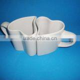 Amazing Heart Shaped Couple Mugs, Porcelain Couple Mug With OEM Design thumbnail-2