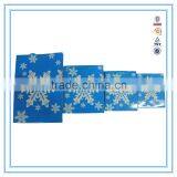 Handbags Wholesale China Blue Snowflake Printing Unique Paper Bag thumbnail-5