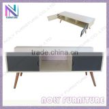 wood legs TVstand with mdf surface