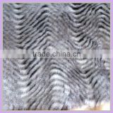 Acrylic 65mm Long pile luxury Jacquard faux fur fire proof fabric for Garments fashion dress import fabric from china