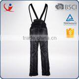 China Winter Waterproof Black Women Detachable Suspenders Ski Pants thumbnail-2