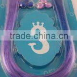 Promotional Gift Purple Wig With Velcro Hair Accessory Strands Set for Girls thumbnail-2