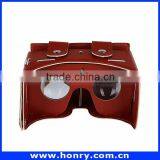 2016 fashionable Leather 3D Glasses VR Box/VR 3D BOX Headset full of stock from china