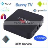tv box manufacturer from China 4k player tv box MXS PLUS amlogic s905 quad core tv box 1G/8G android 5.1 kodi