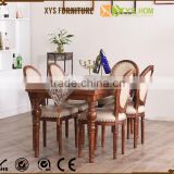 French antique luxury wood dining room set, dining table set