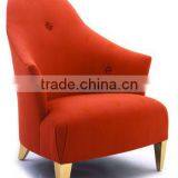 Modern Red Color Fabric Lazy Sofa thumbnail-1
