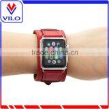 Genuine Leather Band Bracelet Cuff Wrist Watch Band For Apple Watch Cuff Leather Band thumbnail-3