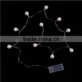 Christmas wedding party and decoration solar and battery led white ball fairy led string light