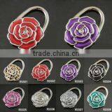 2016 New Rose Flower Scarf Folding Purse Handbag Bag Accessories/ Table Top Bag Holder Tea Bag Hanger thumbnail-2