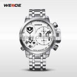 WEIDE Men Full Steel Watch Quartz Movement Stop Watch Waterproof Diving Military Men Sports Watches Men Luxury Brand WG93002 thumbnail-1