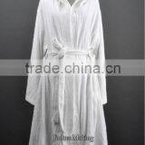 Snow White Hooded Top Class Cheap Wholesale Cotton Terry Unisex Designed Bathrobe thumbnail-1