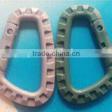 D Shape Mountaineering Buckle Snap Clip Plastic Steel Climbing Carabiner Hanging Keychain Hook thumbnail-3