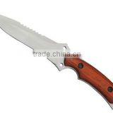 wooden handle combat knife