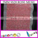 Factory Price High Quality Silver 24 Rows With Clear Crystal Rhinestone Trimming Mesh for Sewing Wedding Dress Quality Choice thumbnail-1