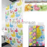 Rainbowl Animal Design Colorful Ducks 100%POLYESTER Shower Curtain Set thumbnail-1