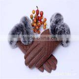2016 China Hot Sale Black/Brown/Red Tight PU Leather Gloves thumbnail-5