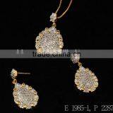Jewellery Necklace Pendant Gold Plated Jewelry Sets Crystals /Earrings And Necklace thumbnail-1