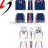 Reversable New Design 100% Polyester Basketball Jersey