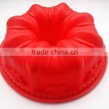 FDA Food Grade Microwave Safe Non Stick Big Deep Fluted Bundt Pumpkin Bpa Free Large Round Silicone Flan Cake Mould thumbnail-1