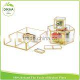 Diamond Jewelry Container Holder >> Vintage Brass & Glass Curio Display Trinket Case Engraved Flowers Tabletop Decor Music Box thumbnail-1