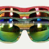 bambo sunglasses with Polarized lenses colorful bamboo sunglasses