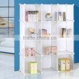 White Storage Unit Shelves 12 Compartments Bookcase Cubby Organizer Panel Display
