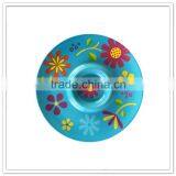 LFGB Standard Round Shape Two Divided Plate, Melamine Baby Use Custom Chip and Dip thumbnail-5