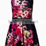 Multicolor Colorful Condole Belt Cross Back Square Neck Dress Summer Dresses for Women thumbnail-4