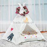 High-Quality Wholesale OEM Cotton Canvas PET Play Room Sleep Dog Tent thumbnail-1