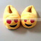Plush Soft Whatsapp Heart Eye Emoticon Slipper In Stock