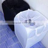 Store More White and Black Reinforced Carry Handled Foldable Pop-Up Mesh Hamper thumbnail-1
