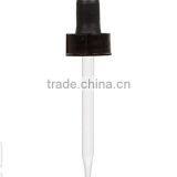 1 oz Clear Glass Round Bottle With Black Glass Dropper thumbnail-3