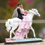 Custom White Horse European High-quality Resin Bride and Groom Figurines thumbnail-2