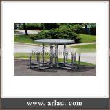 (TB15) Arlau Outdoor Picnic Table, Outdoor Tables and Chairs, Steel Camping Table thumbnail-5