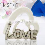 White Porcelain Heart Shaped Wedding Decoration thumbnail-1