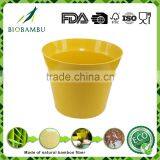 Wholesale Reusable Environmental Bamboo Fiber Garden Flower Pot