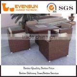 5PC Multi-function Club Room PE Rattan Dining Set Wicker Furniture thumbnail-2