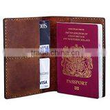 Cheap OEM Genuine Leather RFID Blocking Passport Holder thumbnail-3