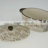 Stoneware Casserole Mini Oval Shape thumbnail-1