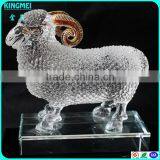 Chinese Crystal Animals Horse With Gloden Plate on Tail thumbnail-4