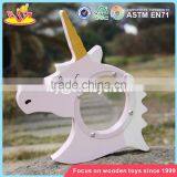 Wholesale Lovely Wooden Unicorn Piggy Bank New Design Wooden Unicorn Piggy Bank for Kids W02A257 thumbnail-4